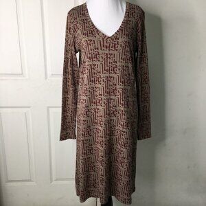 The Territory Ahead Women’s Long Sleeve V Neck Shift T Shirt Dress Size Small
